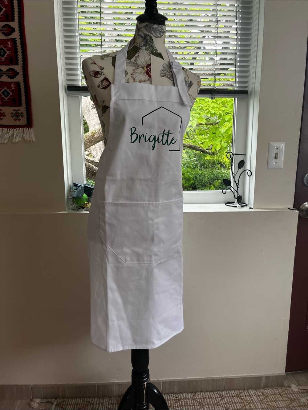 White Cotton mix Kitchen Apron